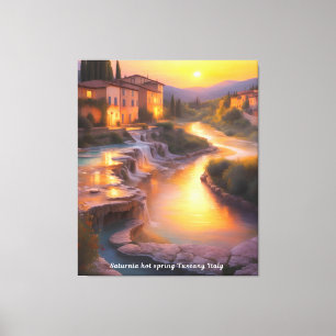 Saturnia Hot Springs Toscane Italië Schilderij Canvas Afdruk