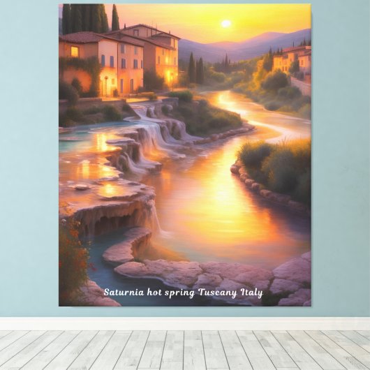 Saturnia Hot Springs Toscane Italië Schilderij Canvas Afdruk (Insitu (Houten vloer))
