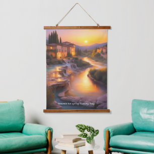 Saturnia Hot Springs Toscane Italië Schilderij Hangend Wandkleed
