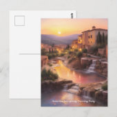 Saturnia Hot Springs Toscane Italië Zonsondergang Briefkaart (Voorkant / Achterkant)