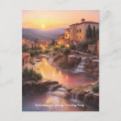 Saturnia Hot Springs Toscane Italië Zonsondergang Briefkaart (Voorkant)