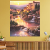 Saturnia Hot Springs Toscane Italië Zonsondergang Canvas Afdruk (Insitu (Woonkamer))