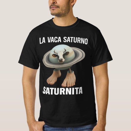 Saturnita La Vaca Saturno Italian Brainrot Birthda T-shirt (Voorkant)