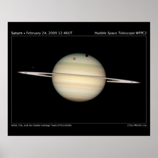 Saturns Moons Transit Astronomie Poster