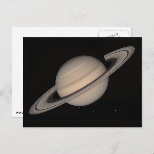 Saturnus bij Voyager 2 Briefkaart (Voorkant / Achterkant)