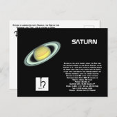 Saturnus Briefkaart (Voorkant / Achterkant)