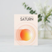 Saturnus - De Geringde Planeet Ruimte Kunst. Briefkaart (Staand voorkant)
