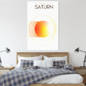 Saturnus - de Ringed Planet Space Art. Canvas Afdruk (Insitu (Slaapkamer))