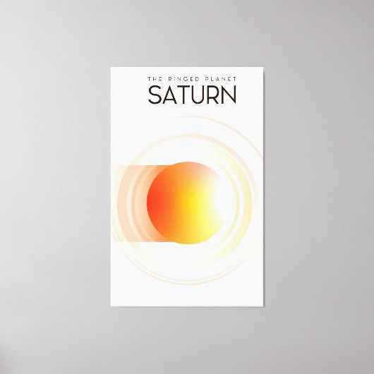 Saturnus - de Ringed Planet Space Art. Canvas Afdruk (Voorkant)