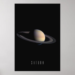 Saturnus - De Ringvormige Reus en Juweel van Onze  Poster