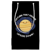 Saturnus die zich ondersteboven bevindt klein cadeauzakje (Voorkant)