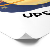 Saturnus die zich ondersteboven schimmelplantaat b poster (Hoek)