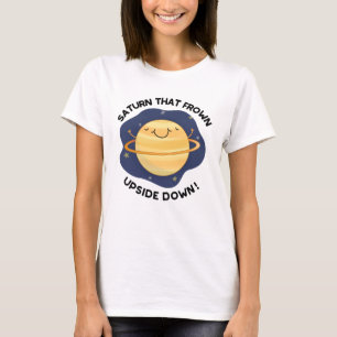 Saturnus die zich ondersteboven schimmelplantaat b t-shirt