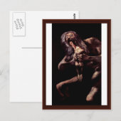 Saturnus die zijn zoon uit de Pinturas Negras haal Briefkaart (Voorkant / Achterkant)