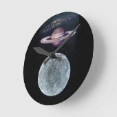 Saturnus en Enceladus Ronde Klok (Hoek)