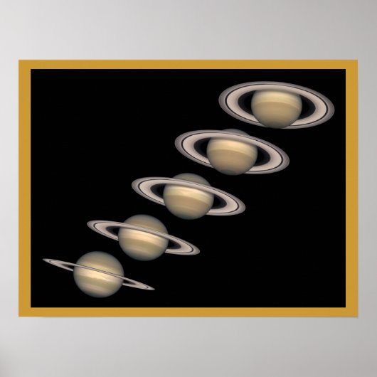Saturnus en ringen poster (Voorkant)