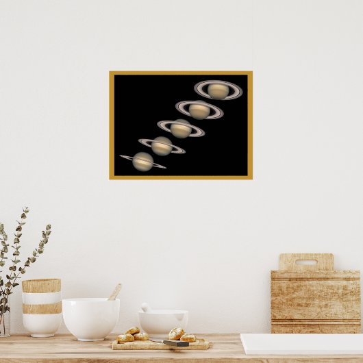 Saturnus en ringen poster (Keuken)