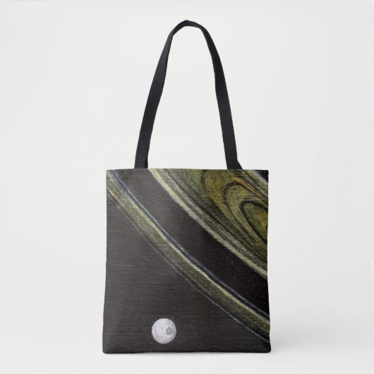 Saturnus en Tethys dubbelzijdige canvas tas (Voorkant)