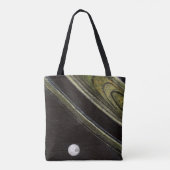 Saturnus en Tethys dubbelzijdige canvas tas (Achterkant)