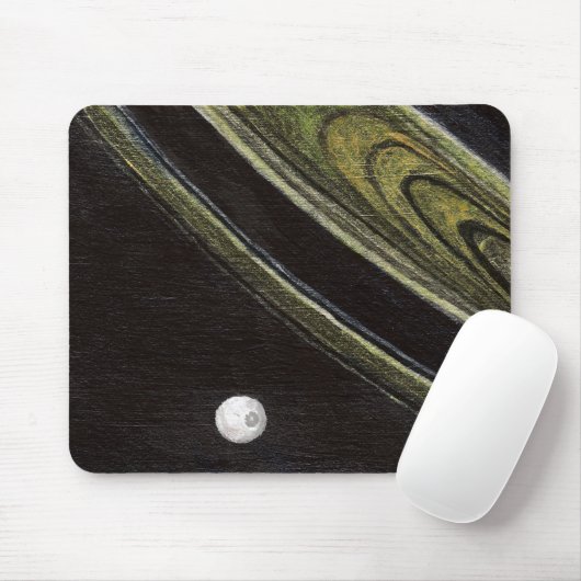 Saturnus en Tethys mousepad Muismat (Met muis)