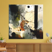 Saturnus en zijn manen canvas afdruk (Insitu (Woonkamer))