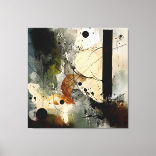 Saturnus en zijn manen canvas afdruk