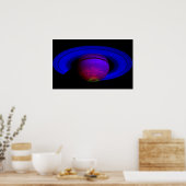 Saturnus ggloed Southern Lights Poster (Keuken)