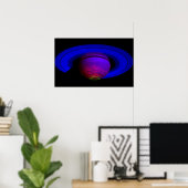 Saturnus ggloed Southern Lights Poster (Thuiskantoor)