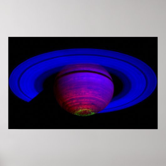 Saturnus ggloed Southern Lights Poster (Voorkant)