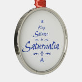 Saturnus houden op Saturnus Metalen Ornament (Rechts)