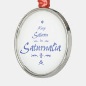 Saturnus houden op Saturnus Metalen Ornament (Links)
