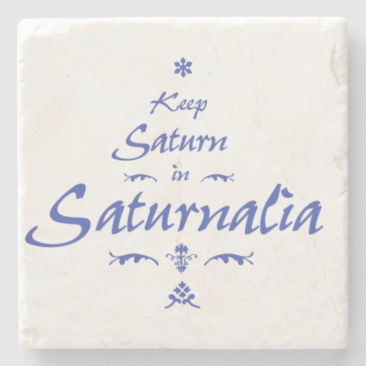 Saturnus houden op Saturnus Stenen Onderzetter (Voorkant)