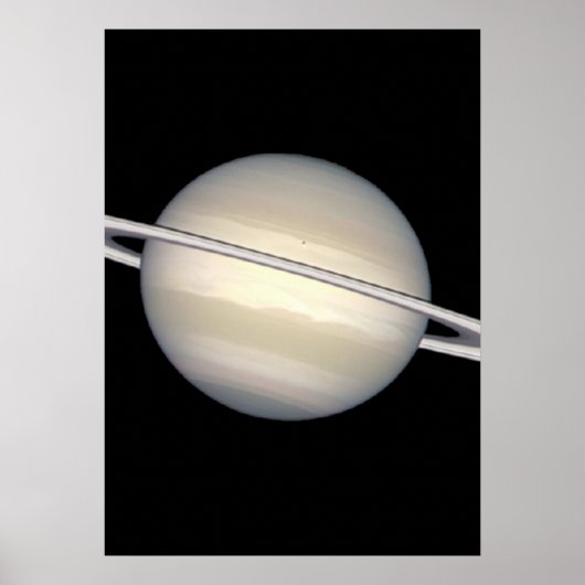 Saturnus in natuurlijke kleuren poster (Voorkant)