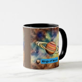 Saturnus is de meest fotogenieke planeet in de zon mok (Voorkant rechts)