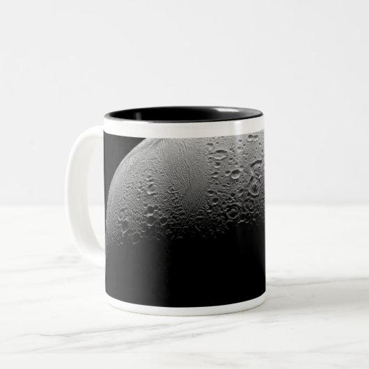 Saturnus maan Enceladus 5 Tweekleurige Koffiemok (Voorkant links)