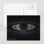 Saturnus met achtergrondverlichting briefkaart (Voorkant / Achterkant)