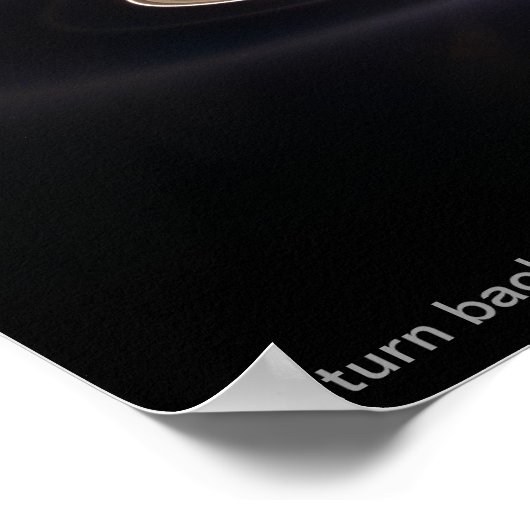 Saturnus met achtergrondverlichting poster (Hoek)