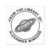 Saturnus met ringen #4 Bibliotheek Boek Naam Zelfinktende Stempel (Design)