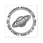 Saturnus met ringen #4 Naam Retouradres Zelfinktende Stempel (Design)