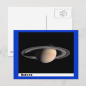 Saturnus met ringen briefkaart (Voorkant / Achterkant)