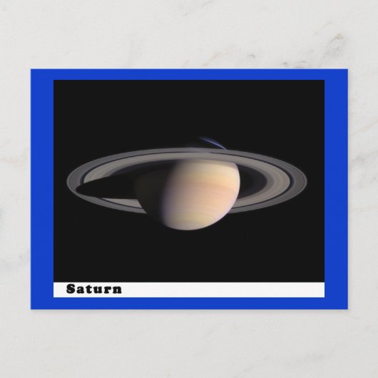 Saturnus met ringen briefkaart (Voorkant)