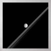 Saturnus Moon en Rings Poster (Voorkant)