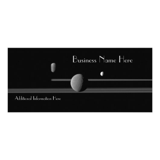 Saturnus Moons 2012 Calendar Business Rack Kaart (Voorkant)