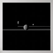 Saturnus Moons Canvas Poster (Voorkant)