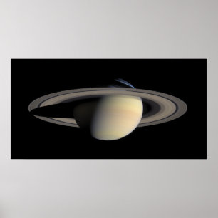 Saturnus mozaïek uit Cassini. Poster