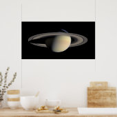 Saturnus mozaïek uit Cassini. Poster (Keuken)