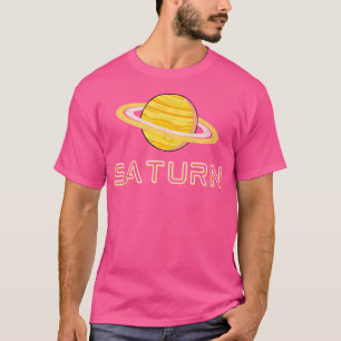 Saturnus Planeet Buitenruimte Wetenschap Astronomi T-shirt