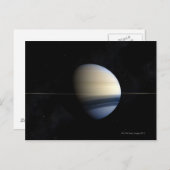 Saturnus planeet in zonnestelsel, close-up 2 briefkaart (Voorkant / Achterkant)