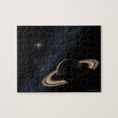 Saturnus-planeet in zonnestelsel, close-up legpuzzel (Horizontaal)