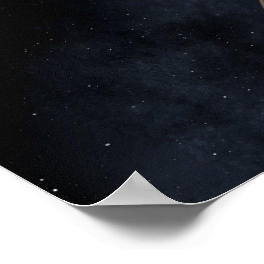 Saturnus-planeet in zonnestelsel, close-up poster (Hoek)